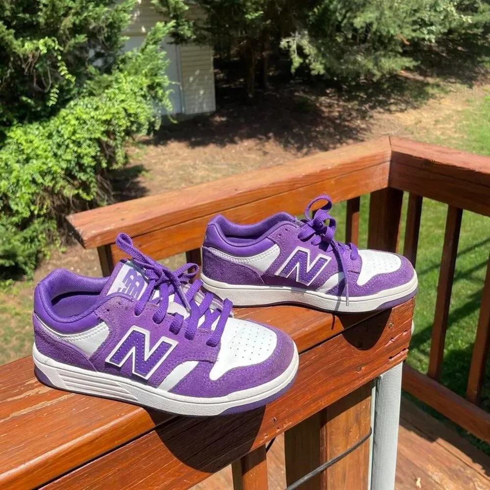 New Balance 480 Youth 1 Purple and White Unisex Running Sneakers